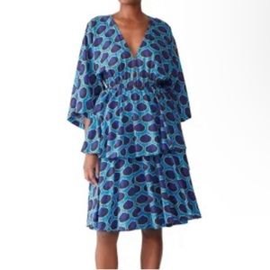 Rhode Cinched Waist Tiered Midi Dress